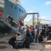 A_Suzuki@ECORD_IODP_WE all pile onboard with our luggage