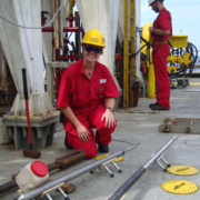 D_Smith@ECORD_IODP_Louise calibrating one of the sondes