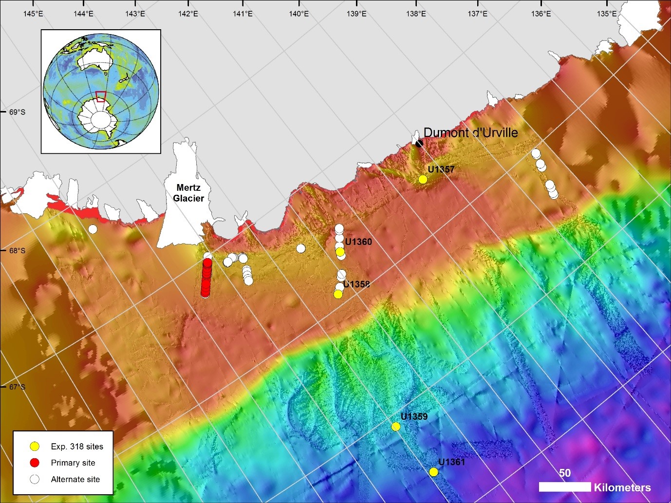 Expedition 373 Antarctic Cenozoic Paleoclimate - Sitemap