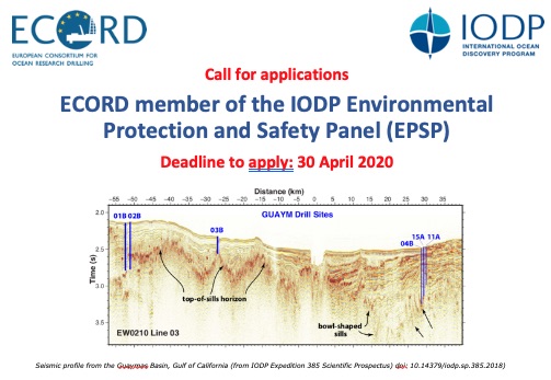 Call: IODP Environmental Protection and Safety Panel (EPSP)