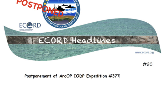 Postponement of ArcOP IODP Expedition #377