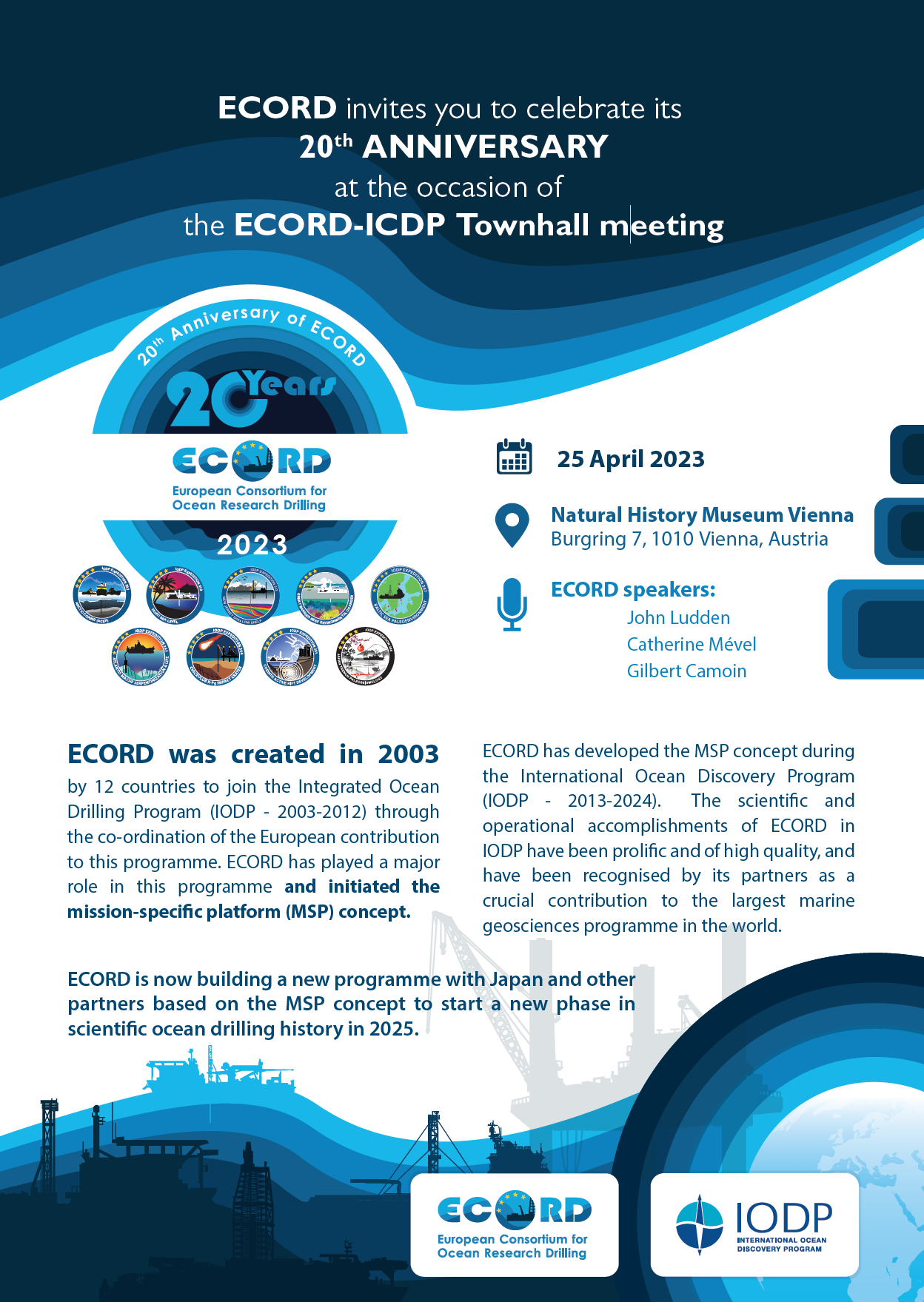 20th Anniversary of ECORD - Vienna, April 2023